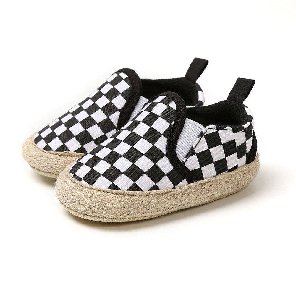 Checkered Casual Slip Ons